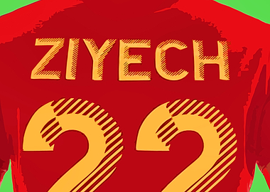 Ziyech 22 Red Jersey