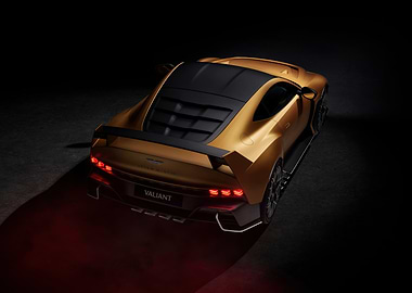 Aston Martin Valiant Golden Car