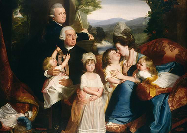 Family Portrait Painting with Children