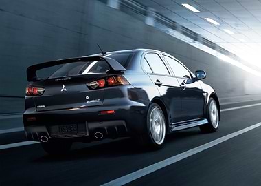 Mitsubishi Lancer Evolution X in Tunnel