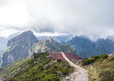 Mountain Trail in Madeira, Portugal