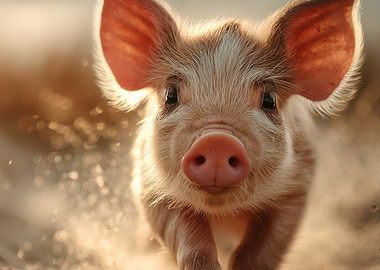 Cute Piglet Portrait