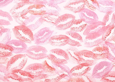 Lipstick Kiss Marks Pattern
