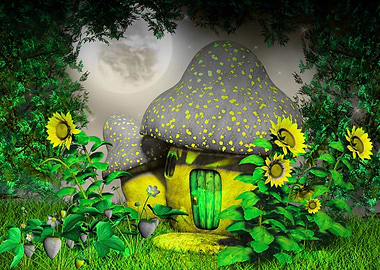 Mushroom House in Enchanted Forest