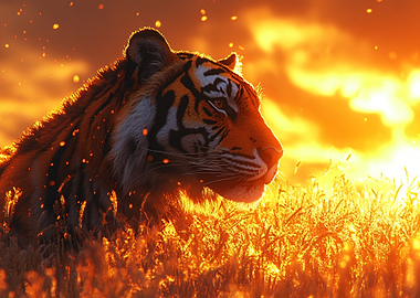 Tiger in Golden Light
