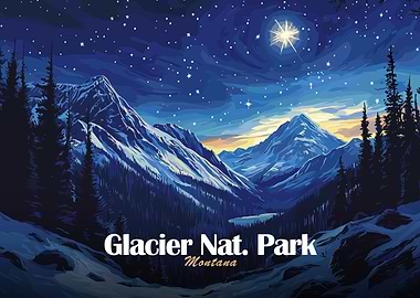 Glacier National Park Montana Nightscape