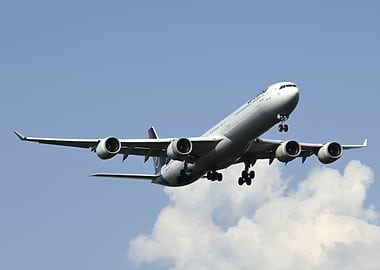 A Flying Baguette from Lufthansa moments before landing