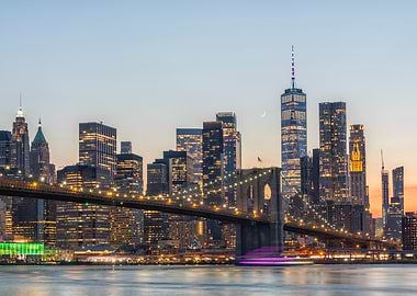 New York City Skyline at Dusk