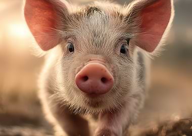 Adorable Piglet Close-Up