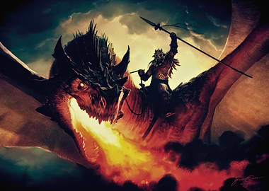 Dragon Rider with Fire Breath