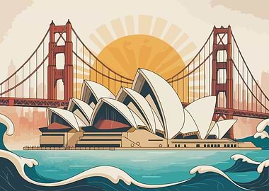 Sydney Opera House and Golden Gate