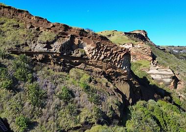 Coastal Cliffside Landscape with Vegetation