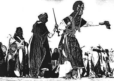 Black and White African Warriors