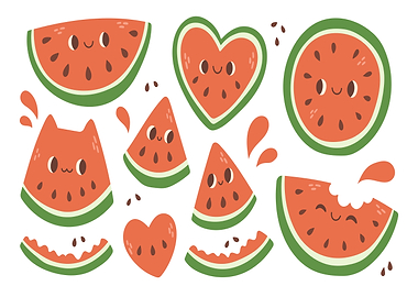 Cute Watermelon Cartoon Character Collection