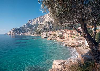 Picturesque Italian Coastal Village Scene