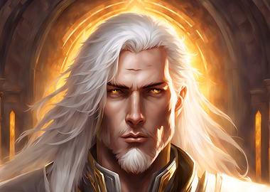 Fantasy Portrait: Man with White Hair