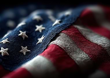Close-up of an American Flag