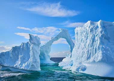 Iceberg Arch in Antarctica