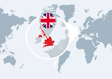 United Kingdom on World Map