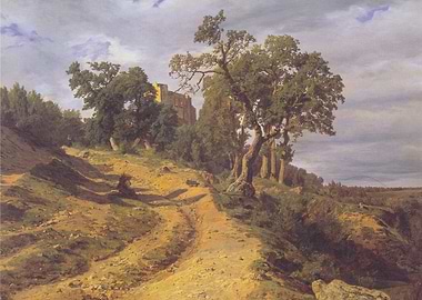 Landscape with Castle Ruins Painting