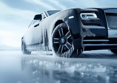 Iced Rolls Royce in Winter