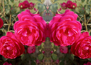Mirrored Pink Roses