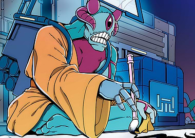 Alien Artist at Work