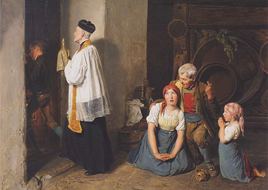 Blessing the Wine Cellar Painting