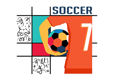 Soccer Player with Ball Graphic Art