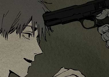 Chainsaw Man EP10 Ending: Denji black and white