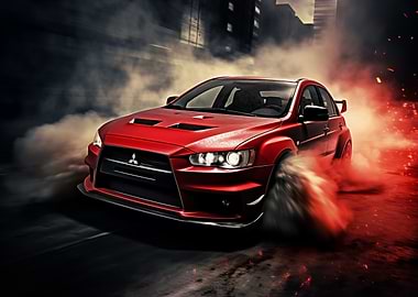 Mitsubishi Lancer Drifting