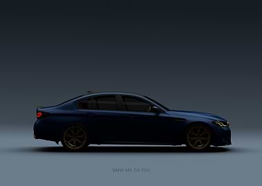 BMW M5 CS F90 Side View