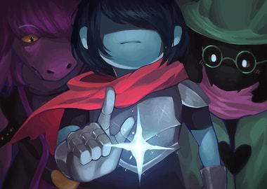 Deltarune: Kris, Susie, and Ralsei