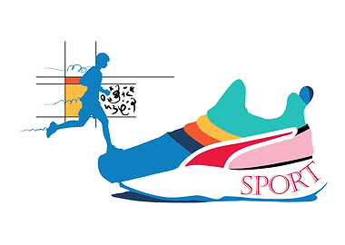 Sport Shoe with Runner Silhouette