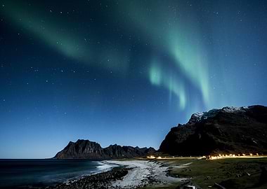 Aurora Borealis over Lofoten Islands, Norway
