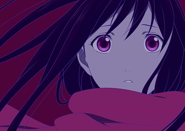 Anime Girl with Pink Eyes