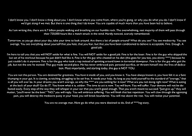 Motivational Text on Black Background