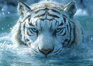White Tiger in Water