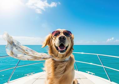 Dog on a Yacht