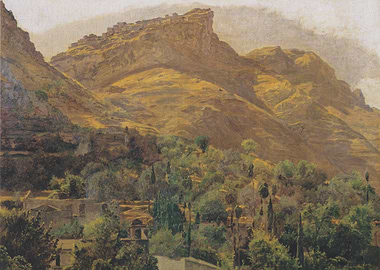 Mountain Village Landscape Painting