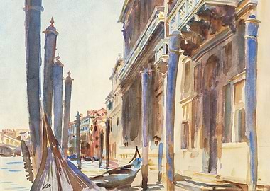 Venice Canal Watercolor Painting