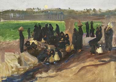 Gathering of Women in Black Robes