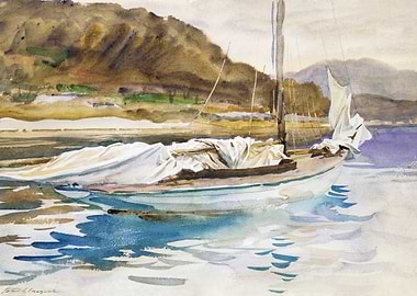 Watercolor Painting of Idle Sails