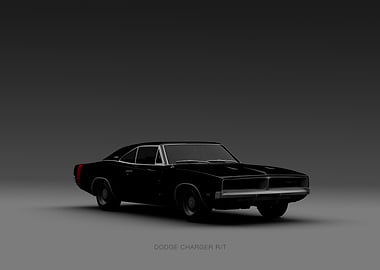 Dodge Charger RT 1969 - Black Front Landscape