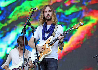 Tame Impala performing live on stage