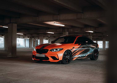 Orange and Black BMW M2 Coupe