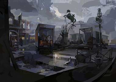 Revachol's Gritty Urban Canvas