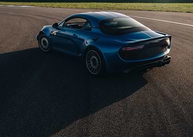 Blue Alpine Ravage Groupe 4 Sports Car on Asphalt