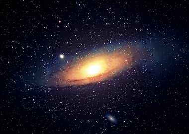 Andromeda Galaxy in Starry Night Sky