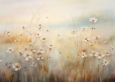 Field of White Daisies